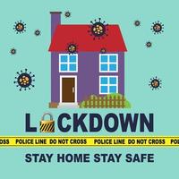 Stay Home Stay Safe. vector