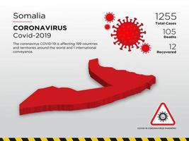 Somalia Affected Country Map of Coronavirus