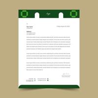 Green Simple Geometric Shapes Letterhead vector