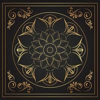 Mandala with vintage frame vector