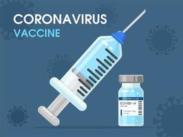 vacuna contra el coronavirus en estilo de dibujos animados