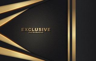 Gold and Black Layered Background with V-Shape on Side vector