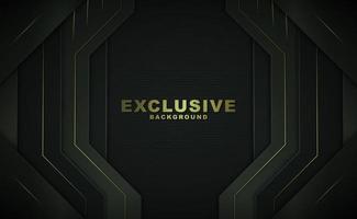 Black Geometric Background with Gold Text vector