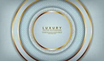 Blue Pattern with Multiple Circular Gold Lined Layers vector
