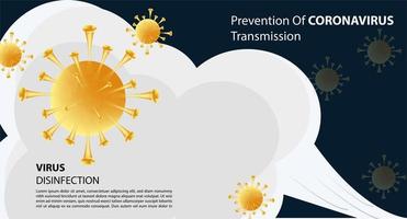 cartel de prevención de transmisión de coronavirus vector