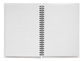 Open Spiral Bound Notebook with Clipping Path photo