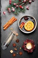 Christmas mulled wine and spices