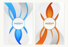 Covers with Vertical Dynamic Lines in Orange and Blue vector