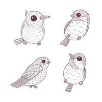 Vintage Hand Drawn Birds Collection  vector