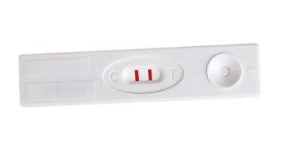 pregnancy test isolated on white photo