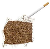 cigarrillo y tabaco con forma de guinea ecuatorial (serie)