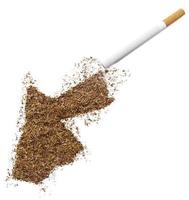 cigarrillo y tabaco con forma de jordania (serie) foto