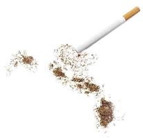 cigarrillo y tabaco con forma de hawaii (serie)