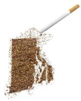 Cigarette and tobacco shaped as Rhode Island (series)