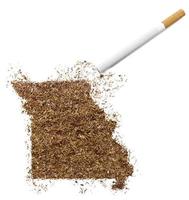Cigarette and tobacco shaped as Missouri (series) photo
