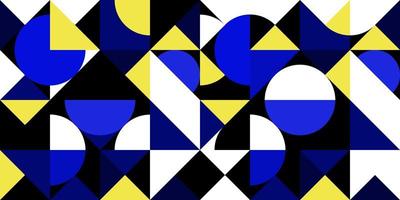 Abstract Geometric Blue and Yellow Background vector