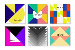Geometric Colorful Cover Templates Set