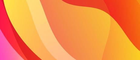 Abstract Red and Yellow Wave Banner vector