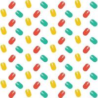 Computer Mouse Icon Seamless Pattern vector