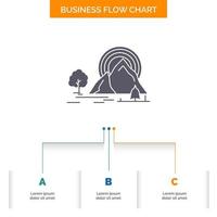 plantilla de diagrama de flujo de negocios simple vector