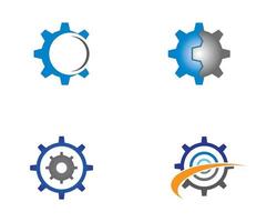 Repair gear machinery logo icon collection