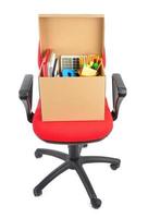 Office Equipments on Chair photo