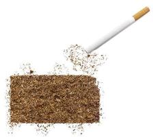 cigarrillo y tabaco con forma de kansas (serie) foto