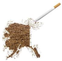 Cigarette and tobacco shaped as Alaska (series) photo