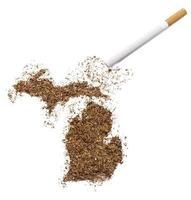 cigarrillo y tabaco con forma de michigan (serie) foto