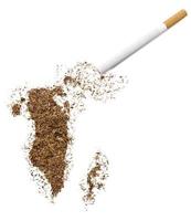 cigarrillo y tabaco con forma de bahrein (serie)