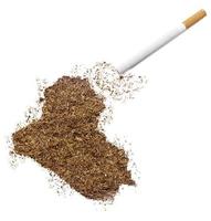 cigarrillo y tabaco con forma de iraq (serie)