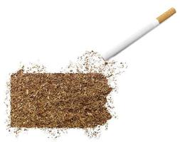 cigarrillo y tabaco con forma de pennsylvania (serie) foto