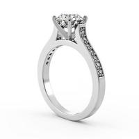 anillo de diamantes modelo 4 - perfil torneado foto
