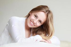 teen girl smiling photo