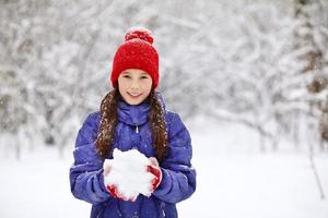 girl in the winter. teen outdoors photo