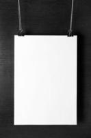 Blank white paper poster photo