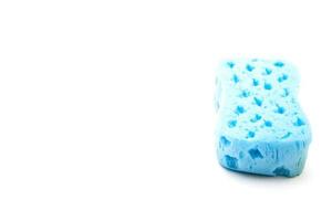 Blue Bath Sponge on white background
