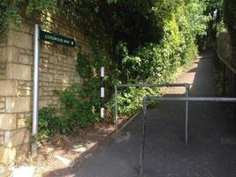 Cotswold Way marker in Bath, Somerset, England
