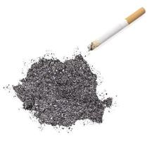 Ash shaped as Romania and a cigarette.(series)