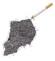 Ash shaped as Uganda and a cigarette.(series)