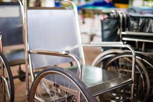 Wheelchair in hospital. photo