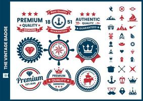 Retro blue and red or banner vector