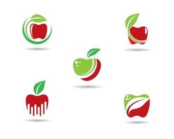 Apple logo template set vector