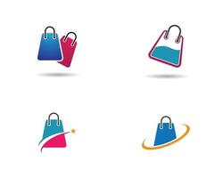 Shopping bag logo template vector