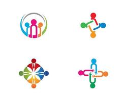 Colorful Community Logo Set vector