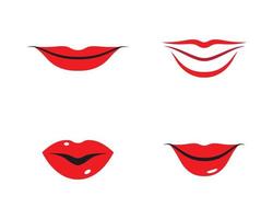 conjunto de iconos de logo de labios vector