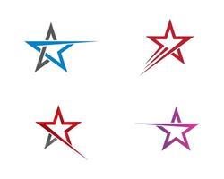 conjunto de iconos de logotipo de estrella vector