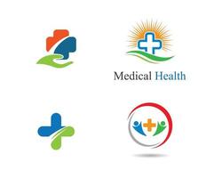 conjunto de logotipo de símbolo médico vector