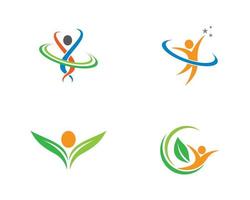 Healthy Natural Life Logo Set vector