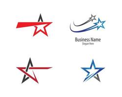 conjunto de logotipo de estrella fugaz vector
